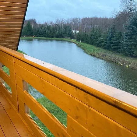 Drewniany Nad Stawem Z Sauna I Jakuzzi *