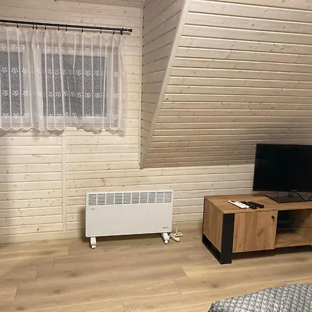 דירה Drewniany Nad Stawem Z Sauna I Jakuzzi Miedzyborow